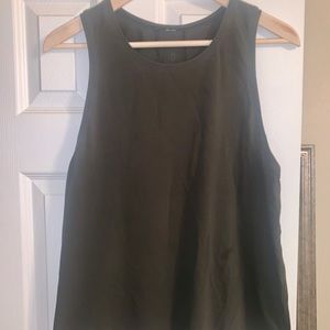 lululemon brunswick muscle tank dark olive size 6